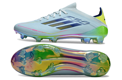 Unisex Adidas F50 Elite FG Firm Ground Low-Tops Football Boots - Jade/Blue/Yellow
