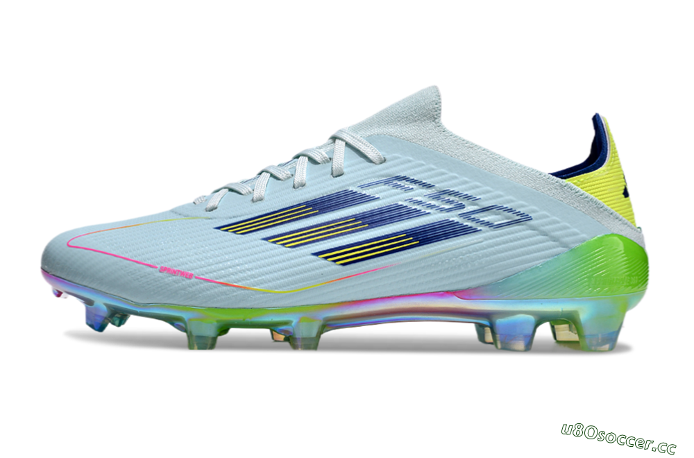 Unisex Adidas F50 Elite FG Firm Ground Low-Tops Football Boots - Jade/Blue/Yellow 0