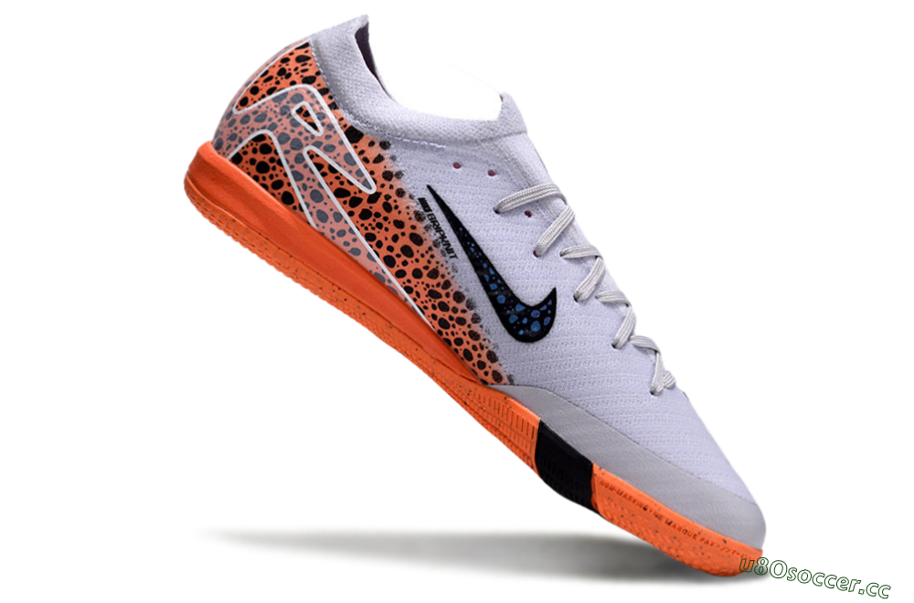 Unisex Nike Air Zoom Mercurial Vapor 16 Elite IC Indoor & Futsal Low-Tops Football Shoes - White/Black/Leopard 4