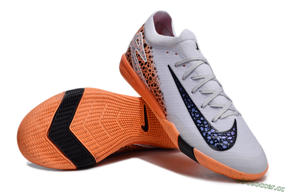 Unisex Nike Air Zoom Mercurial Vapor 16 Elite IC Indoor & Futsal Low-Tops Football Shoes - White/Black/Leopard 3