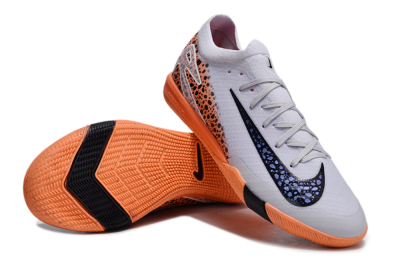 Unisex Nike Air Zoom Mercurial Vapor 16 Elite IC Indoor & Futsal Low-Tops Football Shoes - White/Black/Leopard