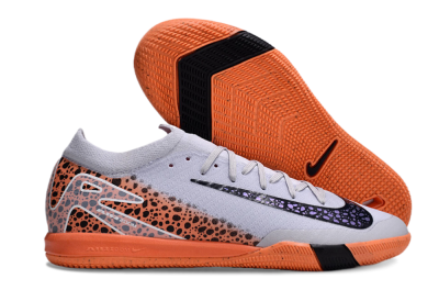 Unisex Nike Air Zoom Mercurial Vapor 16 Elite IC Indoor & Futsal Low-Tops Football Shoes - White/Black/Leopard