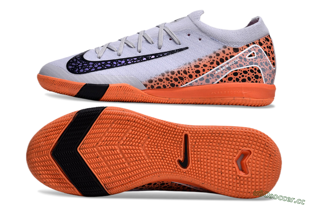 Unisex Nike Air Zoom Mercurial Vapor 16 Elite IC Indoor & Futsal Low-Tops Football Shoes - White/Black/Leopard 1