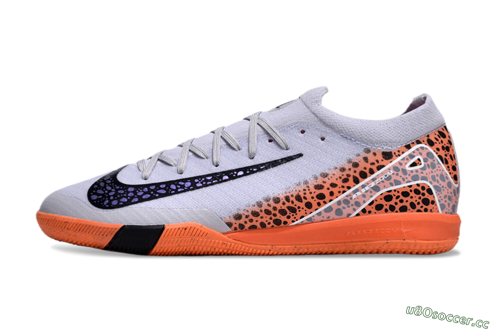 Unisex Nike Air Zoom Mercurial Vapor 16 Elite IC Indoor & Futsal Low-Tops Football Shoes - White/Black/Leopard 0
