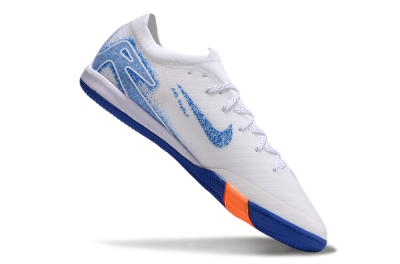 Unisex Nike Air Zoom Mercurial Vapor 16 Elite IC Indoor & Futsal Low-Tops Football Shoes - White/Blue/Orange