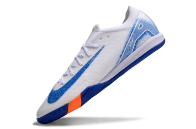 Unisex Nike Air Zoom Mercurial Vapor 16 Elite IC Indoor & Futsal Low-Tops Football Shoes - White/Blue/Orange