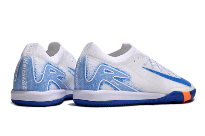 Unisex Nike Air Zoom Mercurial Vapor 16 Elite IC Indoor & Futsal Low-Tops Football Shoes - White/Blue/Orange