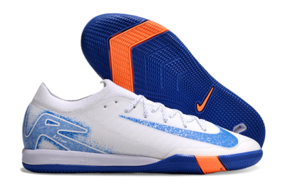 Unisex Nike Air Zoom Mercurial Vapor 16 Elite IC Indoor & Futsal Low-Tops Football Shoes - White/Blue/Orange