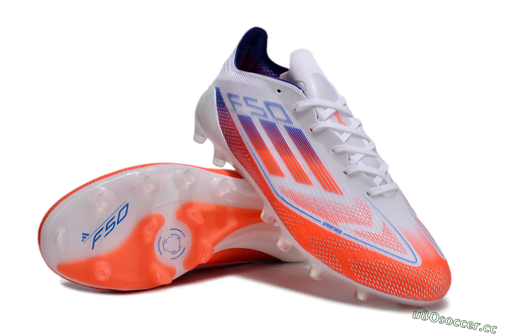 Men's Adidas F50 Elite AG Artificial Grass Low-Tops Football Boots - Red/White/Blue 4