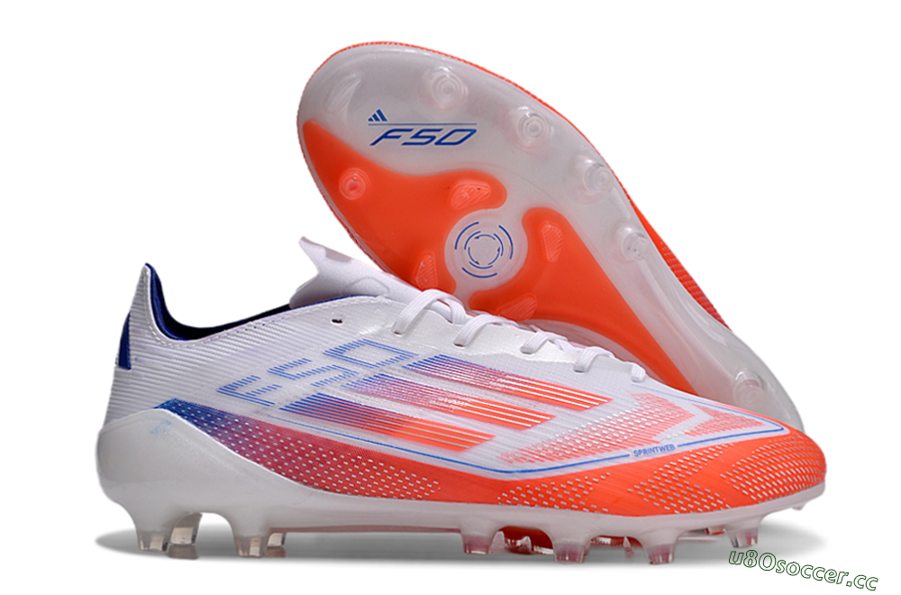 Men's Adidas F50 Elite AG Artificial Grass Low-Tops Football Boots - Red/White/Blue 2