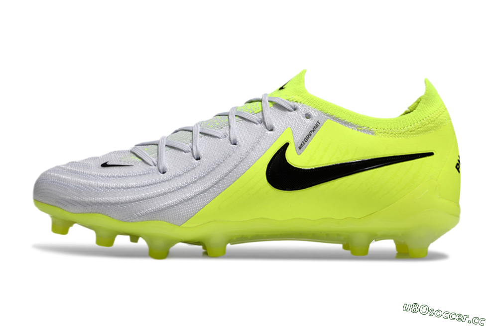 Men's Nike Phantom Luna Elite Artificial Grass Low-Tops Football Boots - Yellow/Grey/Black 2