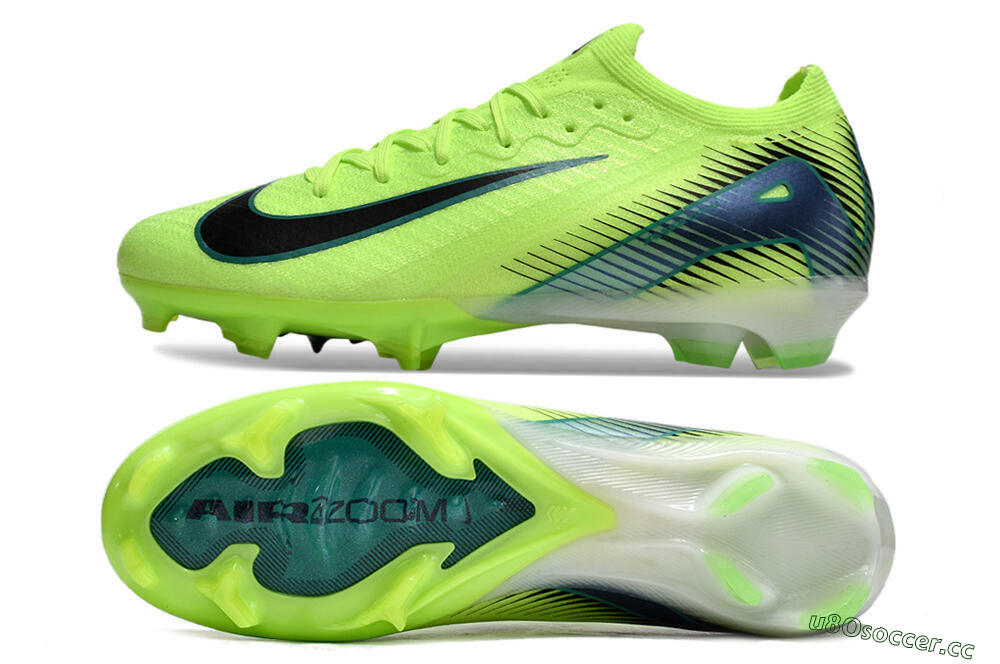 Men's Nike Air Zoom Mercurial Vapor 16 Elite FG Firm Ground Low-Tops Football Boots - Yellow/Green/Blue 1