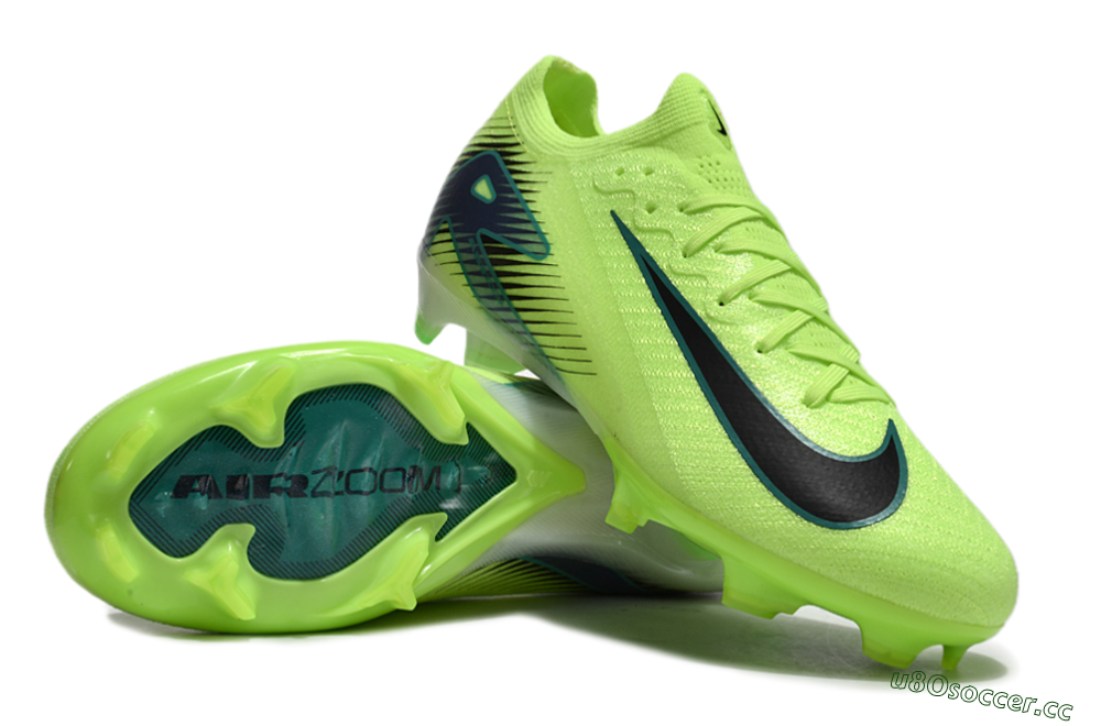 Men's Nike Air Zoom Mercurial Vapor 16 Elite FG Firm Ground Low-Tops Football Boots - Yellow/Green/Blue 3