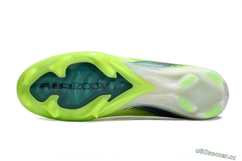 Men's Nike Air Zoom Mercurial Vapor 16 Elite FG Firm Ground Low-Tops Football Boots - Yellow/Green/Blue 6