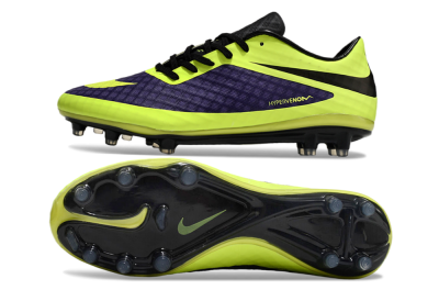Men's Nike Hypervenom Phantom FG Firm Ground Low-Tops Football Boots - Purple/Yellow/Black