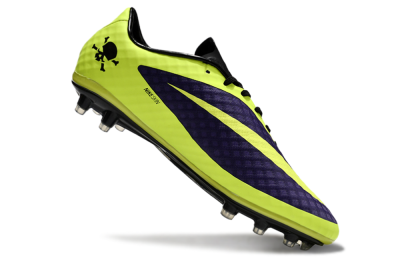 Men's Nike Hypervenom Phantom FG Firm Ground Low-Tops Football Boots - Purple/Yellow/Black
