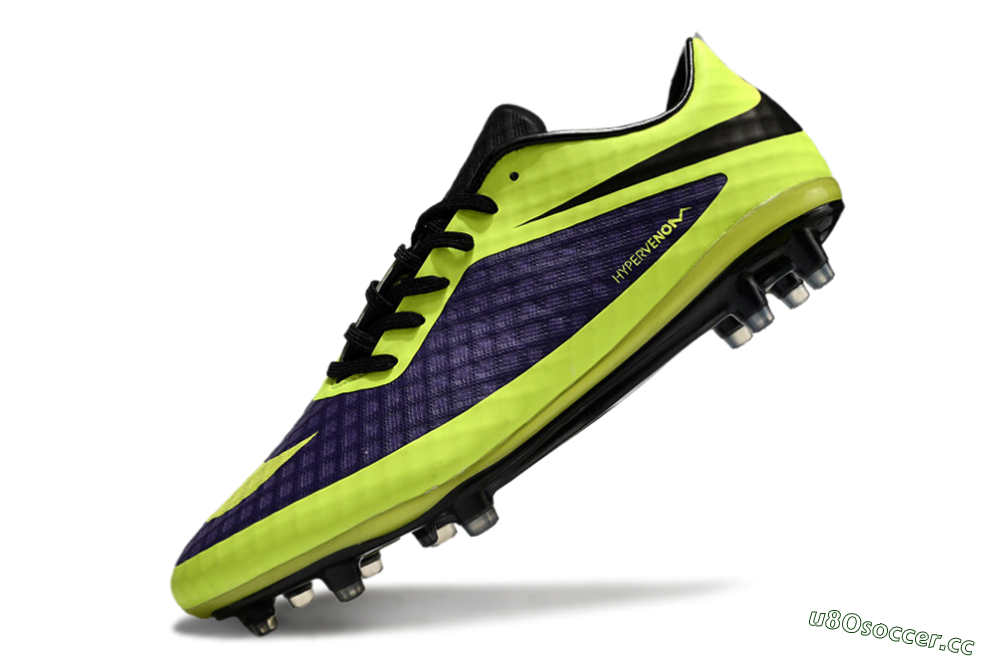 Men's Nike Hypervenom Phantom FG Firm Ground Low-Tops Football Boots - Purple/Yellow/Black 5