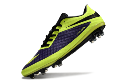 Men's Nike Hypervenom Phantom FG Firm Ground Low-Tops Football Boots - Purple/Yellow/Black