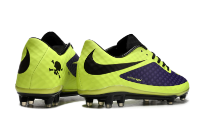 Men's Nike Hypervenom Phantom FG Firm Ground Low-Tops Football Boots - Purple/Yellow/Black