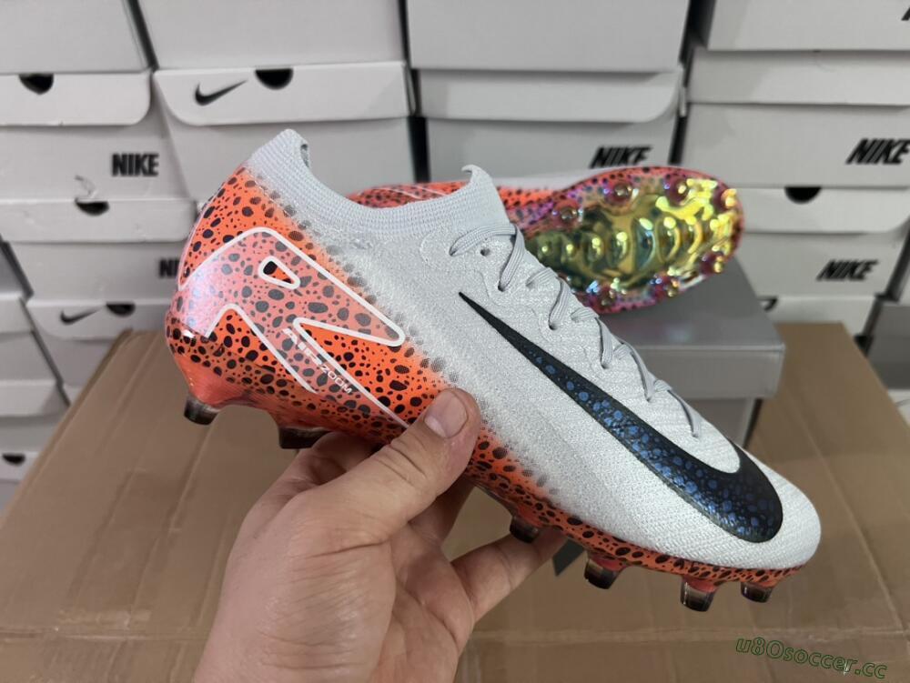 Men's Nike Air Zoom Mercurial Vapor 16 Elite AG Artificial Grass Low-Tops Football Boots - Grey/Black/Brown