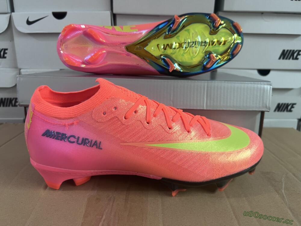 Men's Nike Air Zoom Mercurial Vapor 16 Elite FG Firm Ground Low-Tops Football Boots - Orange/Yellow/Black