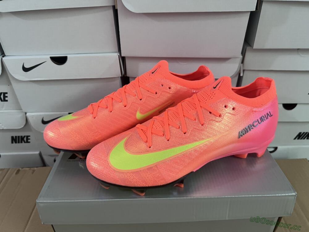 Men's Nike Air Zoom Mercurial Vapor 16 Elite FG Firm Ground Low-Tops Football Boots - Orange/Yellow/Black