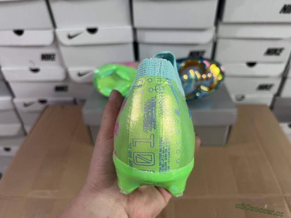 Men's Nike Air Zoom Mercurial Vapor 16 Elite FG Firm Ground Low-Tops Football Boots - Jade/Pink/Yellow