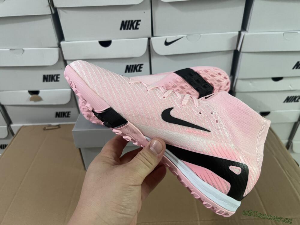 Unisex Nike Air Zoom Mercurial Superfly 10 Elite TF Artificial Turf High-Tops Football Shoes - Pink/White/Black