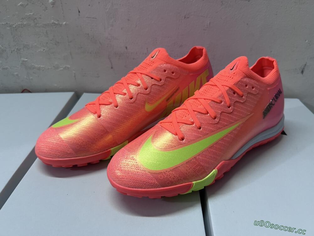 Unisex Nike Air Zoom Mercurial Vapor 15 Elite TF Artificial Turf Low-Tops Football Shoes - Red/Yellow/White