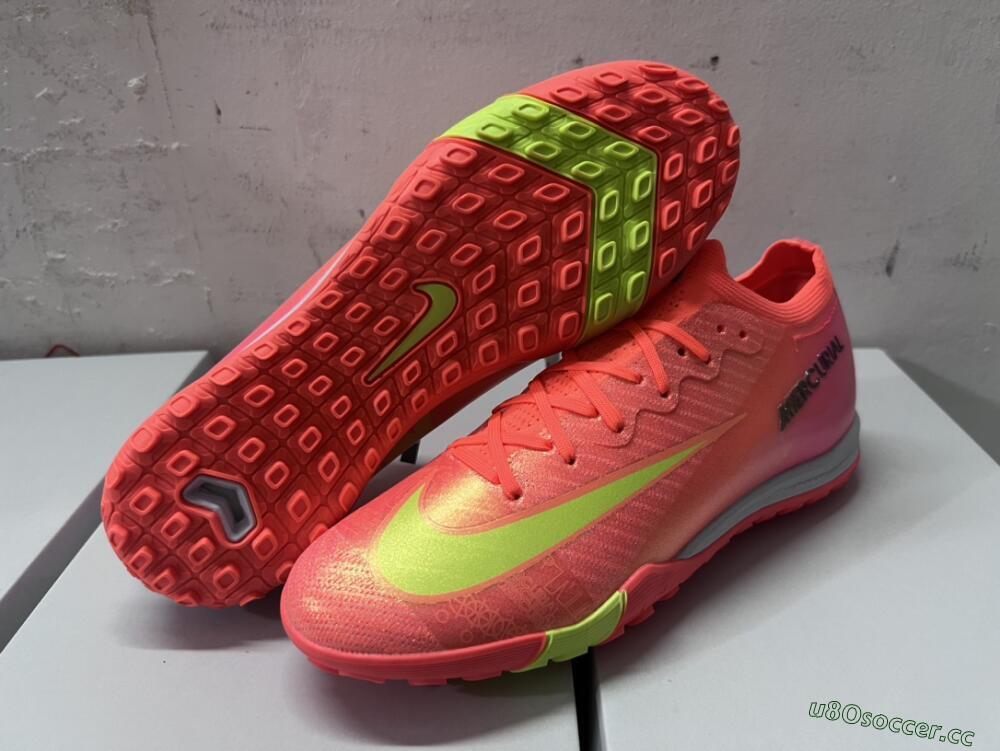Unisex Nike Air Zoom Mercurial Vapor 15 Elite TF Artificial Turf Low-Tops Football Shoes - Red/Yellow/White