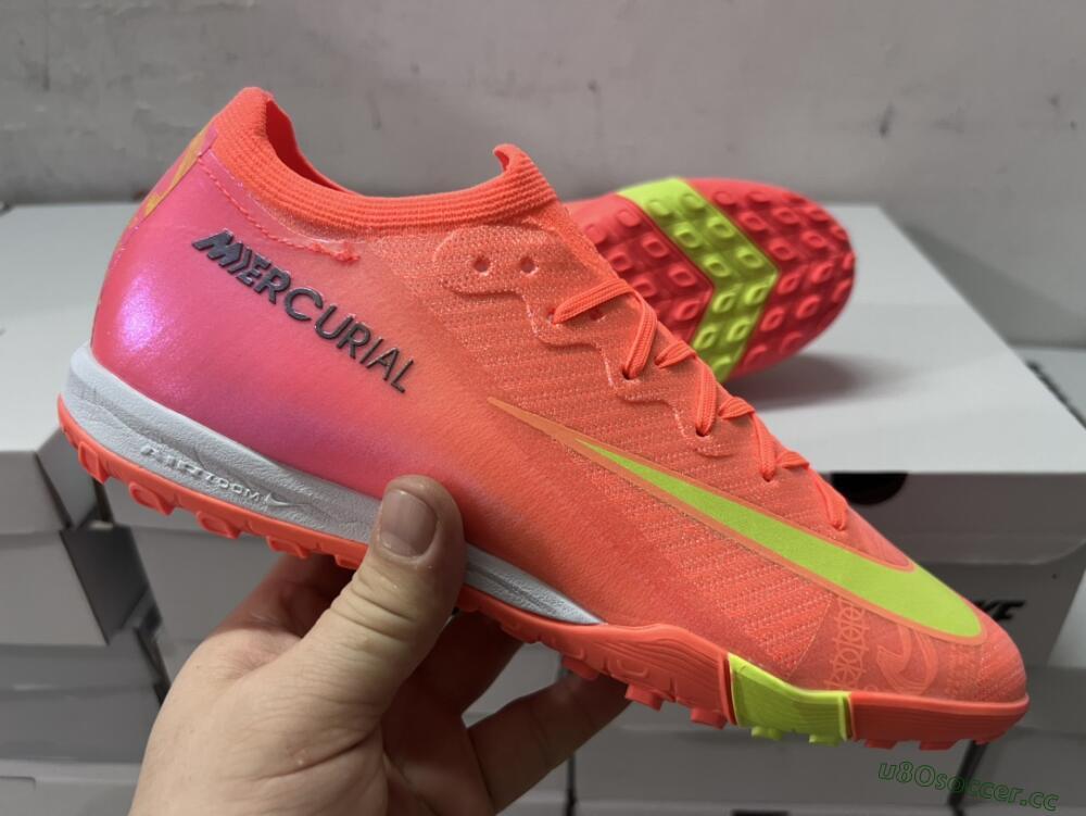 Unisex Nike Air Zoom Mercurial Vapor 15 Elite TF Artificial Turf Low-Tops Football Shoes - Red/Yellow/White