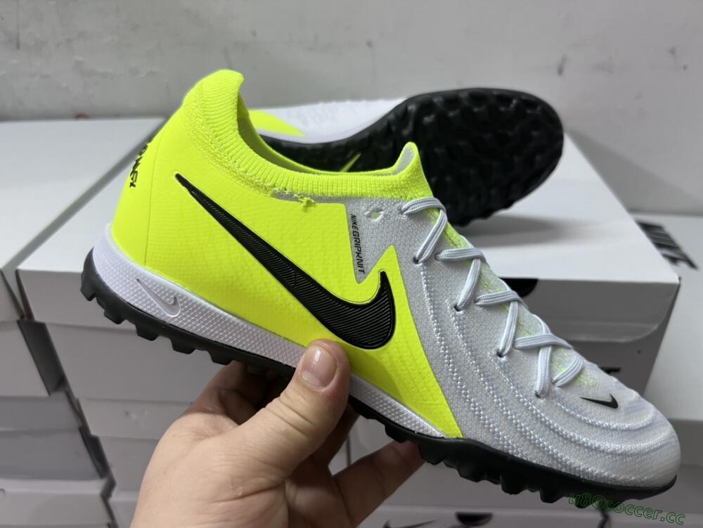 Unisex Nike Phantom Luna Elite TF Artificial Turf Low-Tops Football Shoes - Grey/Yellow/Black