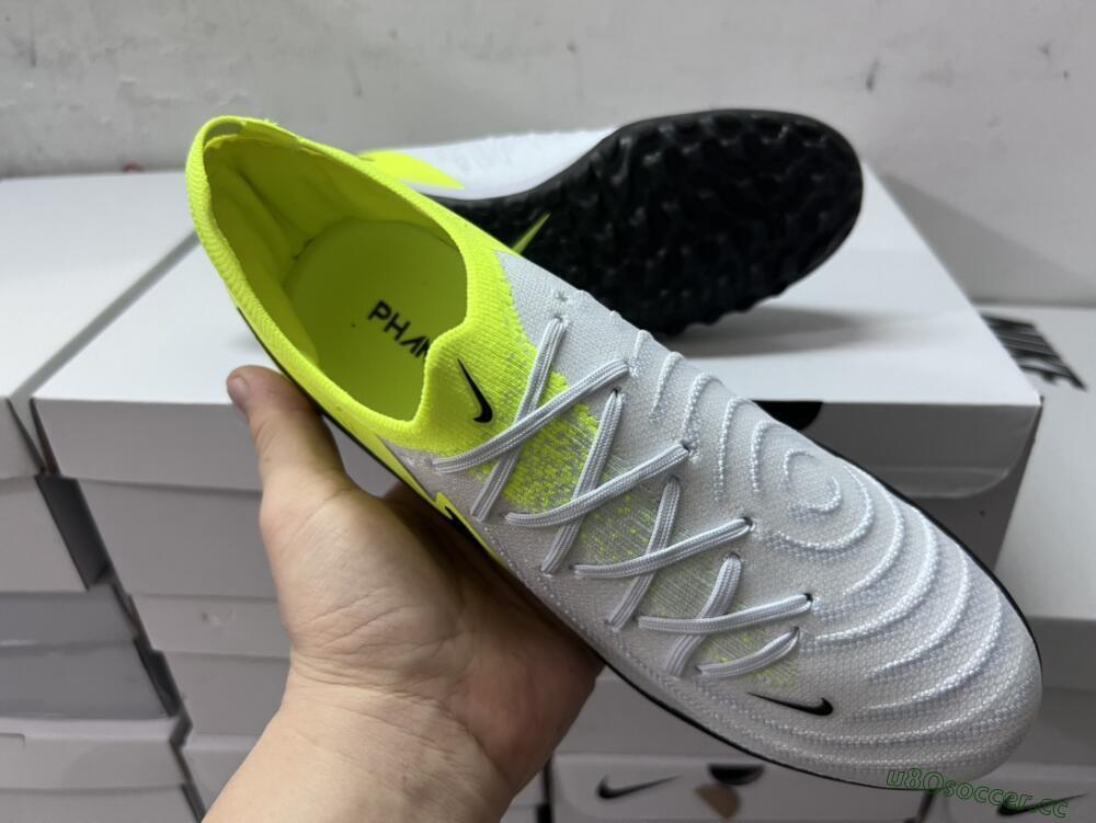 Unisex Nike Phantom Luna Elite TF Artificial Turf Low-Tops Football Shoes - Grey/Yellow/Black