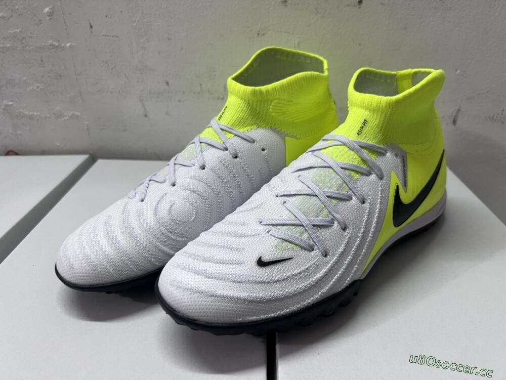 Men's Nike Phantom Luna Elite NU TF Artificial Turf High-Tops Football Shoes - Grey/Yellow/Black