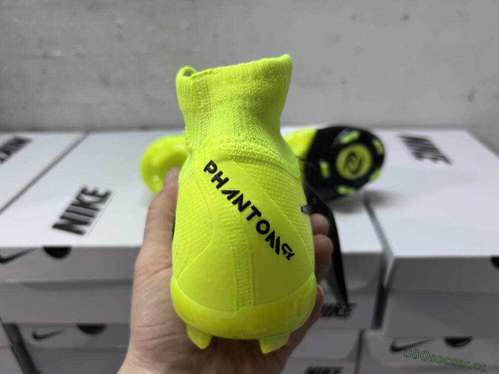 Men's Nike Phantom Luna Elite FG Firm Ground High-Tops Football Boots - Grey/Yellow/Black