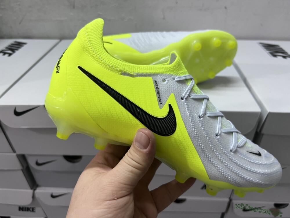Men's Nike Phantom Luna Elite Artificial Grass Low-Tops Football Boots - Yellow/Grey/Black