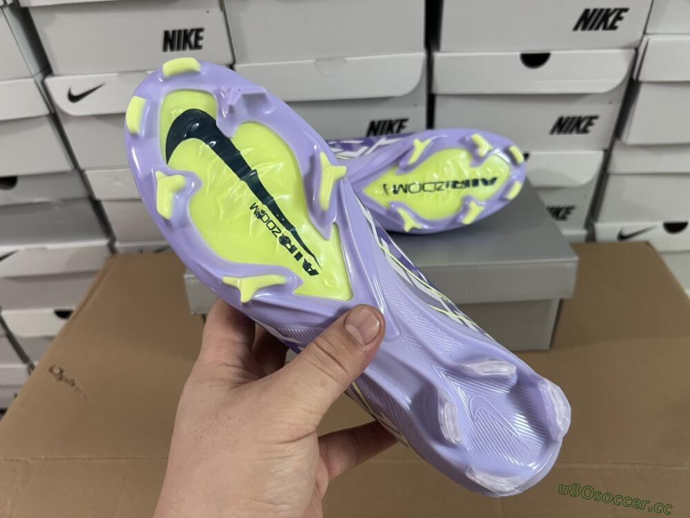 Unisex Nike Air Zoom Mercurial Vapor 16 Elite FG Firm Ground Low-Tops Football Boots - Purple/Yellow/White
