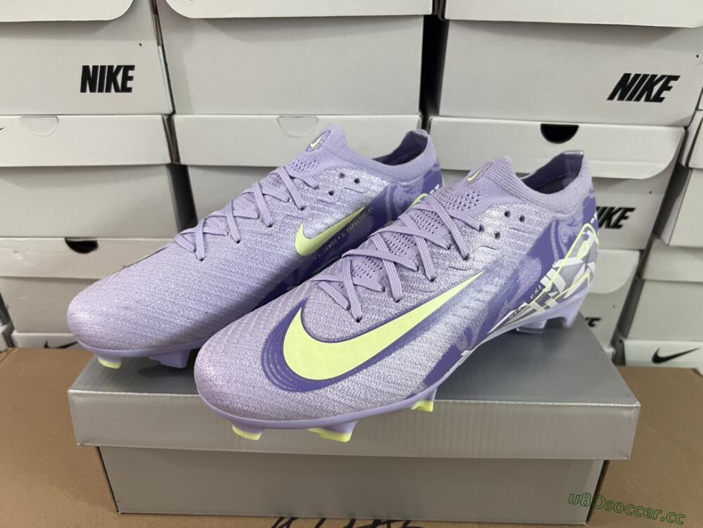 Unisex Nike Air Zoom Mercurial Vapor 16 Elite FG Firm Ground Low-Tops Football Boots - Purple/Yellow/White