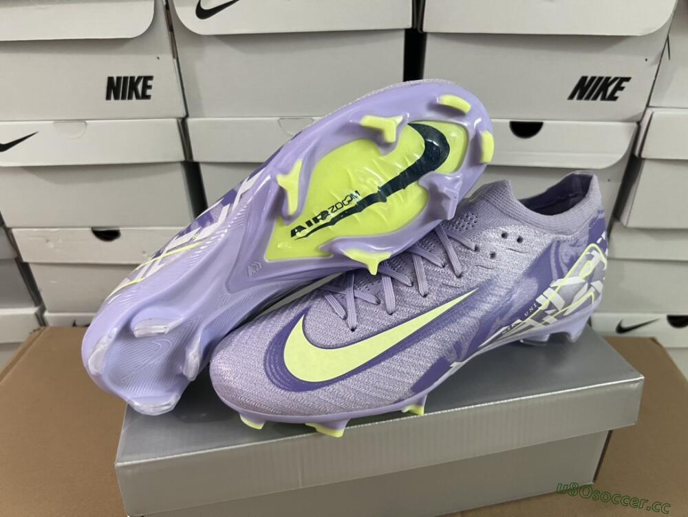 Unisex Nike Air Zoom Mercurial Vapor 16 Elite FG Firm Ground Low-Tops Football Boots - Purple/Yellow/White