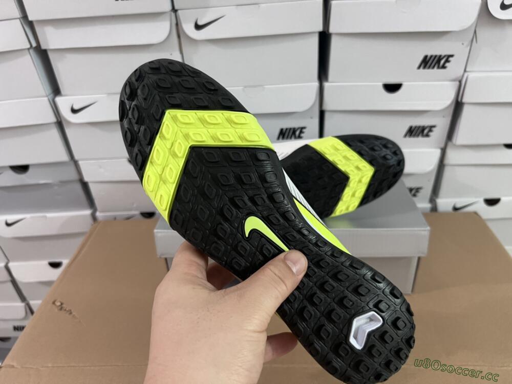 Unisex Nike Air Zoom Mercurial Superfly 10 Elite TF Artificial Turf High-Tops Football Shoes - White/Black/Yellow