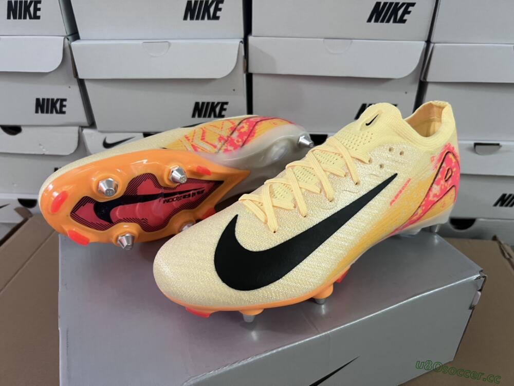 Men's Nike Air Zoom Mercurial Vapor 16 Elite SG Soft Ground Low-Tops Football Boots - Yellow/Black/Red