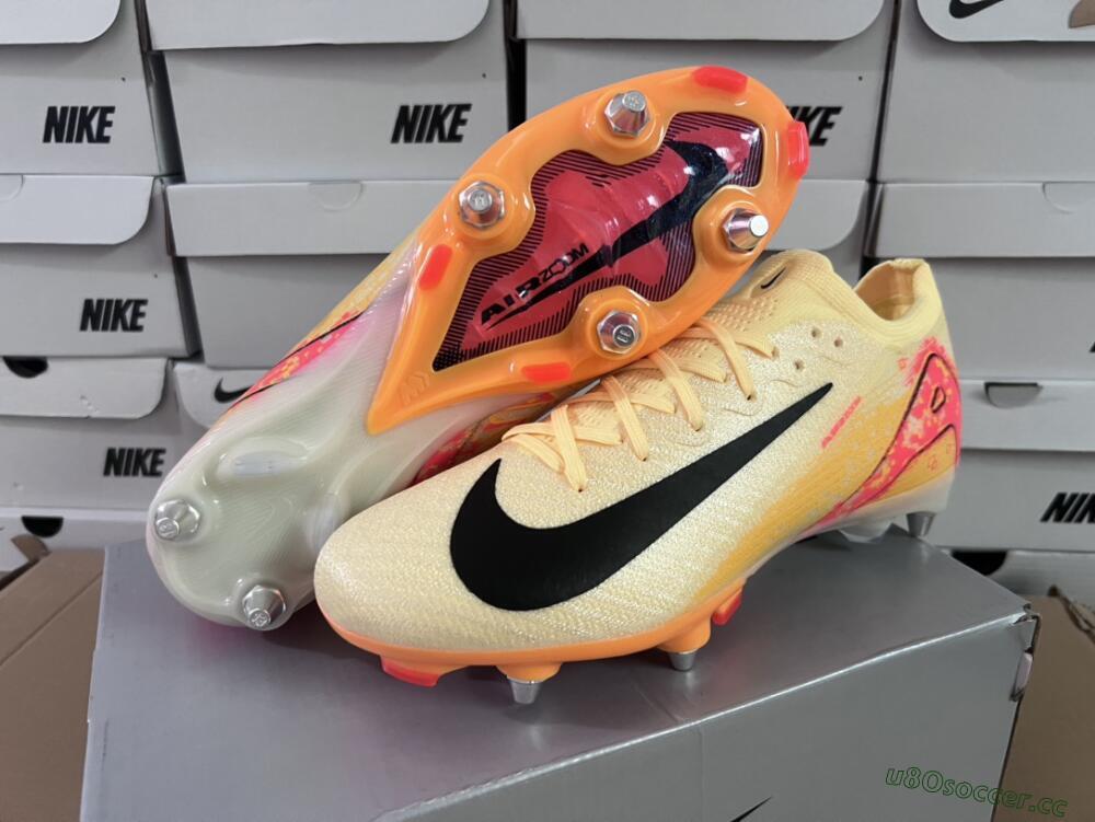Men's Nike Air Zoom Mercurial Vapor 16 Elite SG Soft Ground Low-Tops Football Boots - Yellow/Black/Red