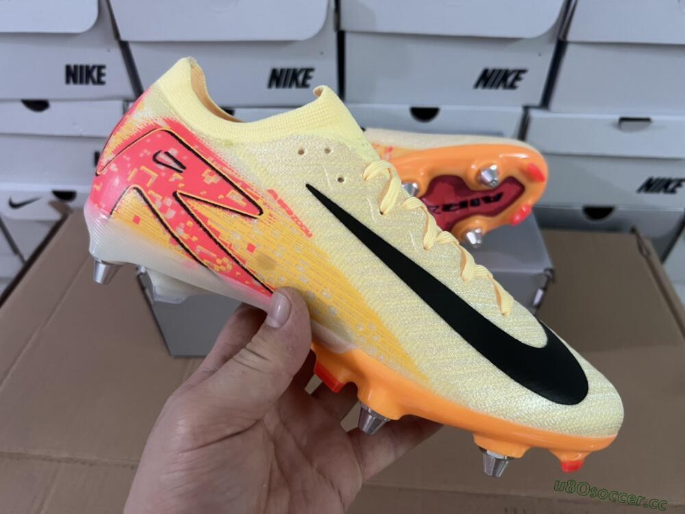 Men's Nike Air Zoom Mercurial Vapor 16 Elite SG Soft Ground Low-Tops Football Boots - Yellow/Black/Red