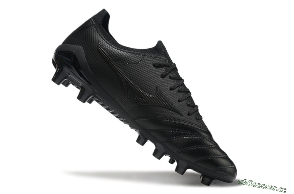 Men's Mizuno Morelia Neo 3 FG Firm Ground Low-Tops Football Boots - Black/Black 5