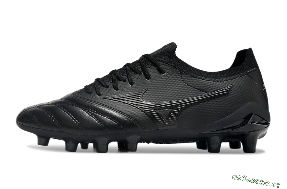 Men's Mizuno Morelia Neo 3 FG Firm Ground Low-Tops Football Boots - Black/Black 0