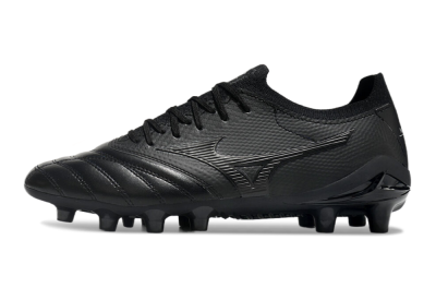 Men's Mizuno Morelia Neo 3 FG Firm Ground Low-Tops Football Boots - Black/Black