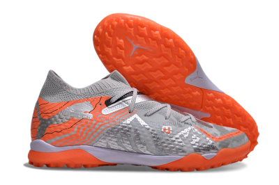 Men's Puma Future Ultimate TF Artificial Turf Low-Tops Football Shoes - Silver/Red/White