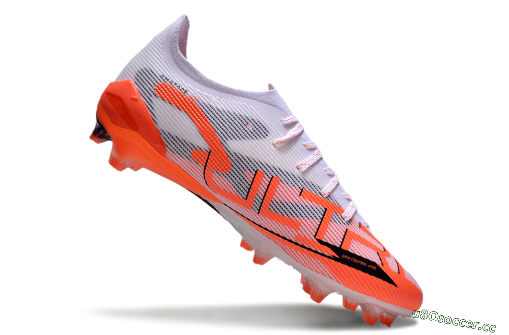 Men's Puma Ultra Ultimate FG Firm Ground Low-Tops Football Boots - White/Black/Red 4