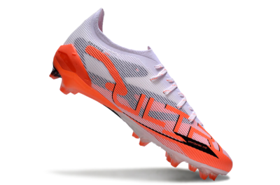 Men's Puma Ultra Ultimate FG Firm Ground Low-Tops Football Boots - White/Black/Red