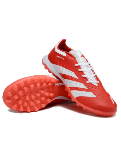 Unisex Adidas Predator 24 Elite TF Artificial Turf Low-Tops Football Shoes - Red/White